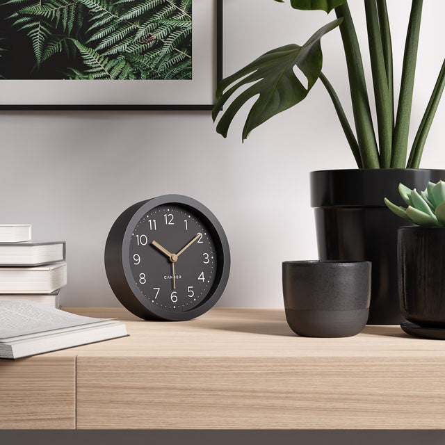 MNU 2512 K Silent MDF alarm clock 12 cm