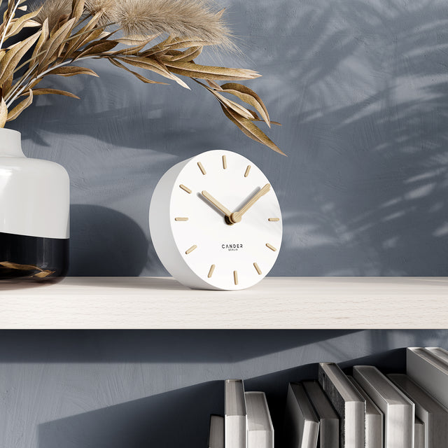 MNU 2515 F Lautlose MDF-Tischuhr 15 cm