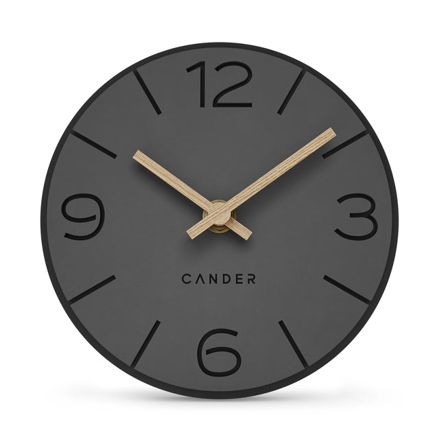 MNU 2615 Y Lautlose MDF-Tischuhr 15 cm