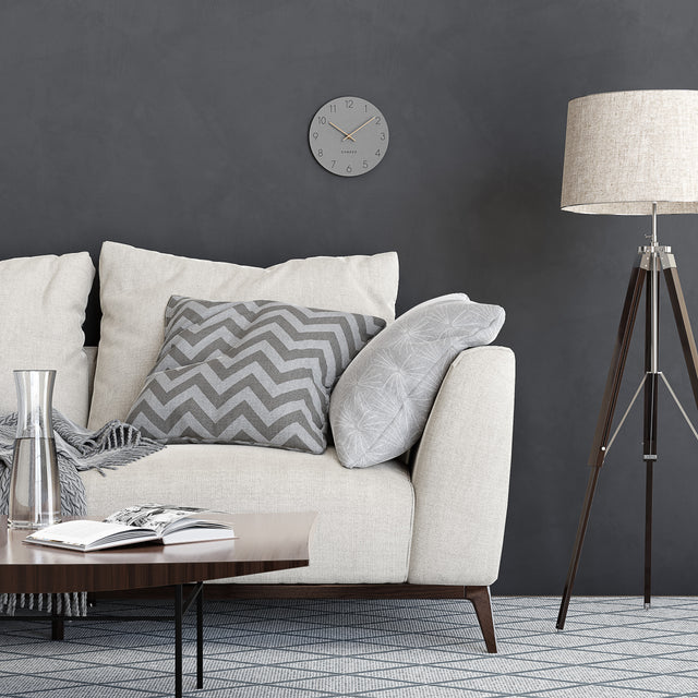 MNU 2622 N Lautlose MDF-Wanduhr / Tischuhr 22 cm