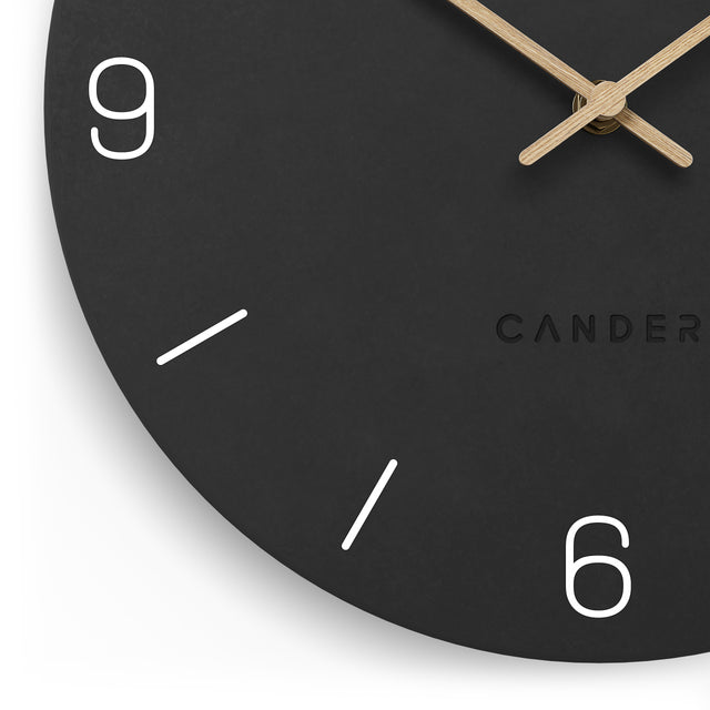 MNU 2625 B Lautlose MDF-Wanduhr 25 cm