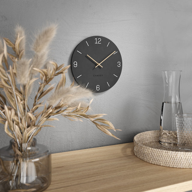 MNU 2625 B Lautlose MDF-Wanduhr 25 cm