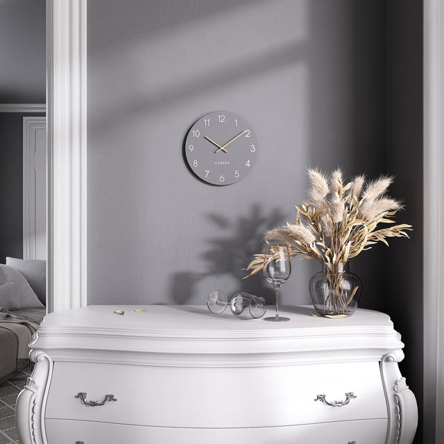 MNU 2625 C Lautlose MDF-Wanduhr 25 cm