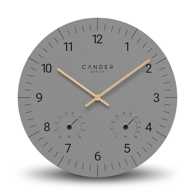 MNU 2630 H Silent MDF wall clock 30.5 cm