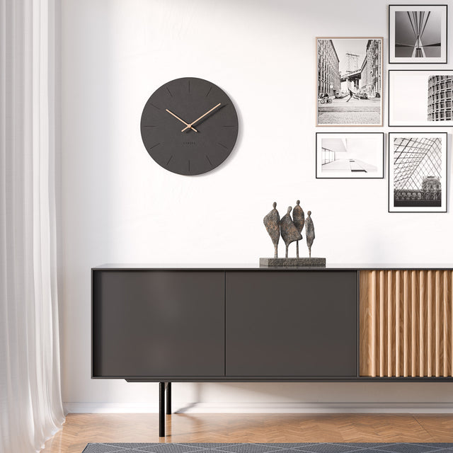 MNU 2650 S Lautlose MDF-Wanduhr 50 cm