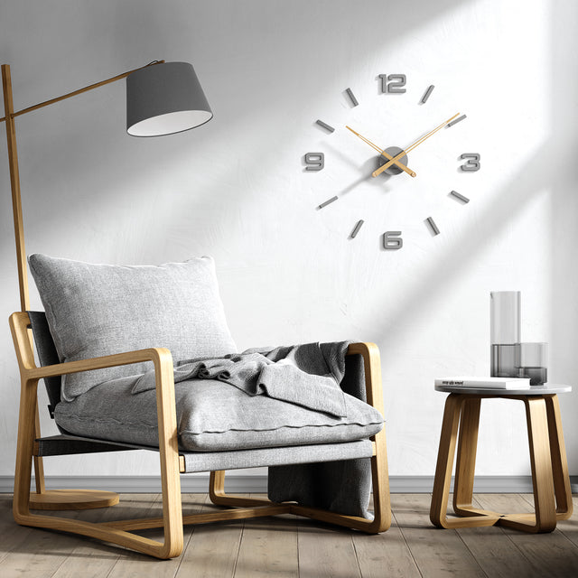 MNU 2660 A Lautlose MDF-Wanduhr 100 cm