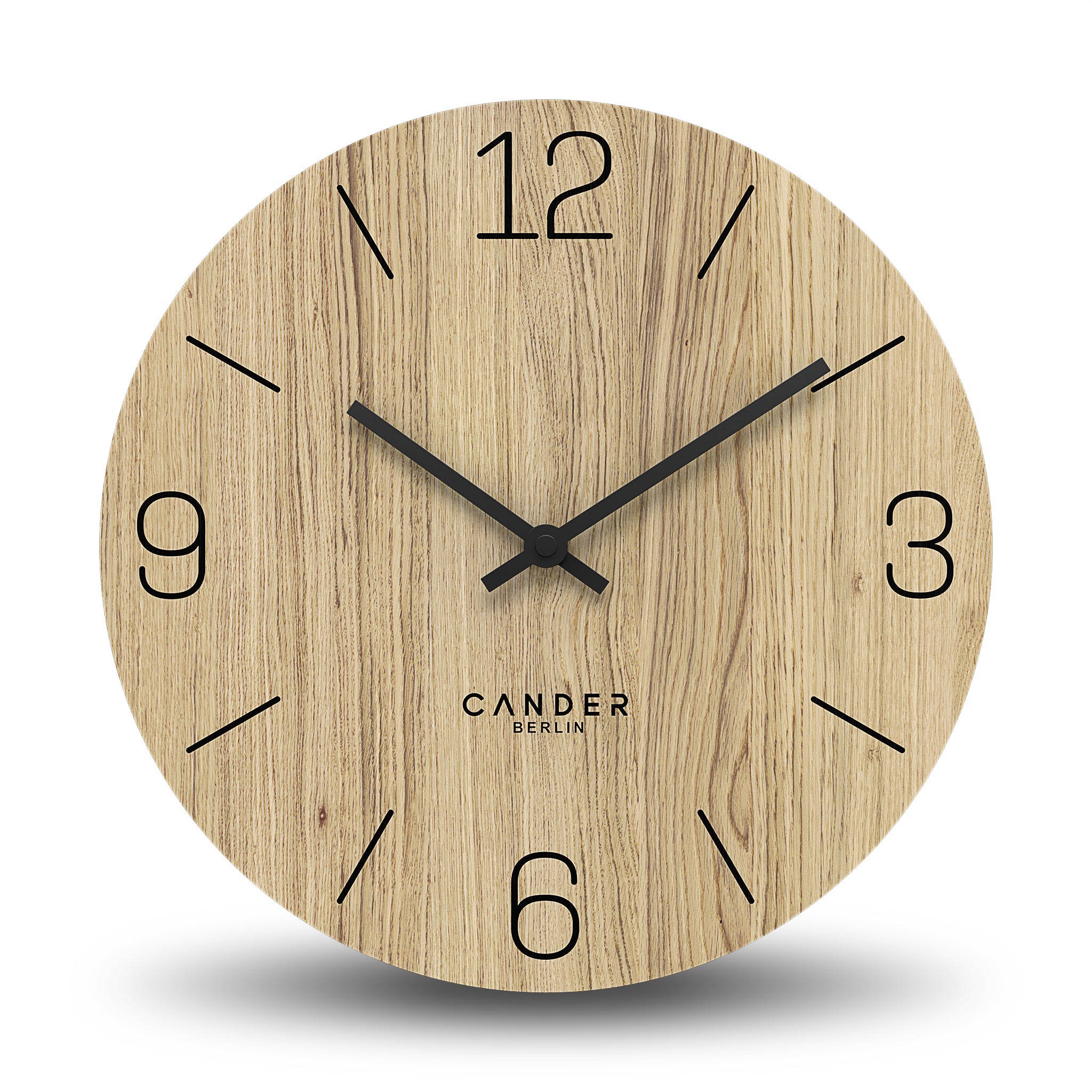 Cander Berlin MNU 2530 U stille wandklok MDF zonder tikkend geluid 30 cm voor woonkamer keuken modern vintage grijs analoog Cander Berlin MNU 2530 U stille wandklok MDF zonder tikkend geluid 30 cm voor woonkamer keuken modern vintage grijs analoog