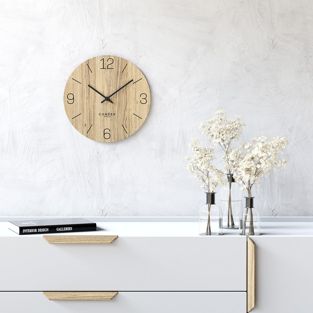 Cander Berlin MNU 2625 E Lautlose Wanduhr 25 cm ohne Ticken analog Wohnzimmer Büro Cander Berlin MNU 2625 E Lautlose Wanduhr 25 cm ohne Ticken analog Wohnzimmer Büro