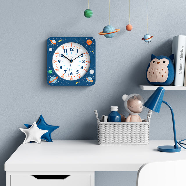 MNU 4025 A Lautlose Kinderwanduhr 25 cm