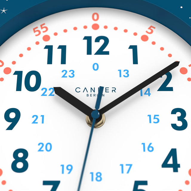 MNU 4125 A Lautlose Kinderwanduhr 25 cm