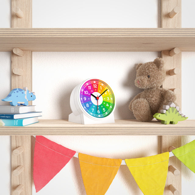 MNU 1009 R Silent children's alarm clock with light and snooze 10.8 cm