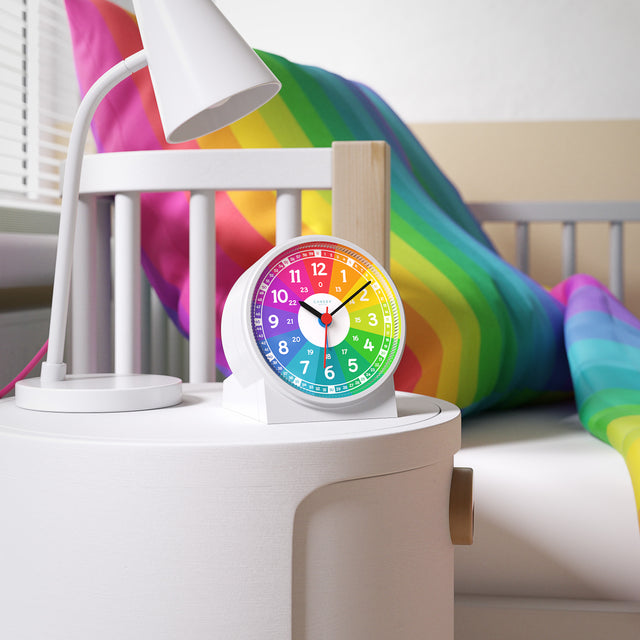 MNU 1009 R Silent children's alarm clock with light and snooze 10.8 cm