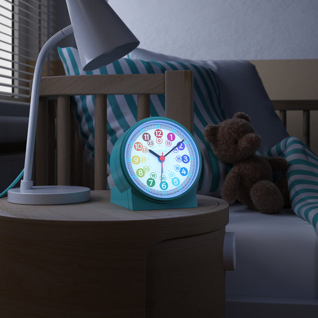 MNU 1009 T Silent children's alarm clock with light and snooze 10.8 cm