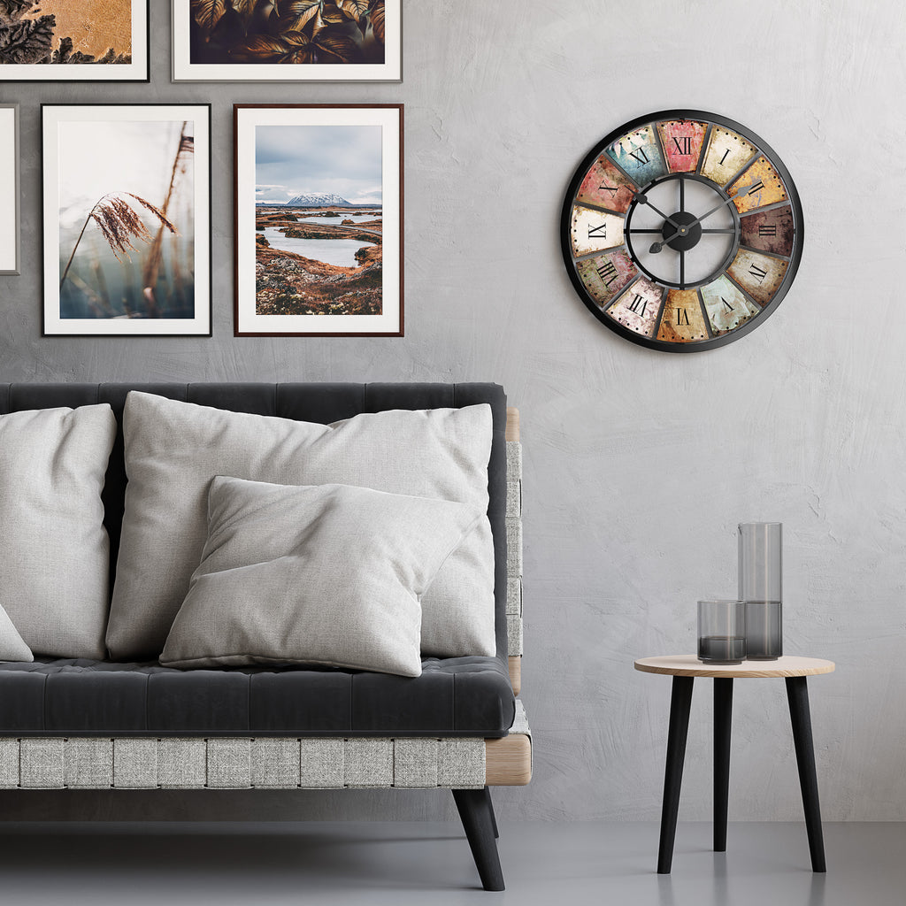 Cander Berlin ALTINA Vintage XXL wandklok, geruisloos, 40 cm, metalen houten wijzer zonder tikken, modern, warmgrijs, woonkamer, keuken Cander Berlin ALTINA Vintage XXL wandklok, geruisloos, 40 cm, metalen houten wijzer zonder tikken, modern, warmgrijs, woonkamer, keuken