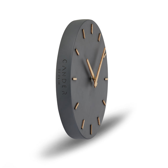 MNU 6130 E Lautlose Beton-Wanduhr 30,5 cm