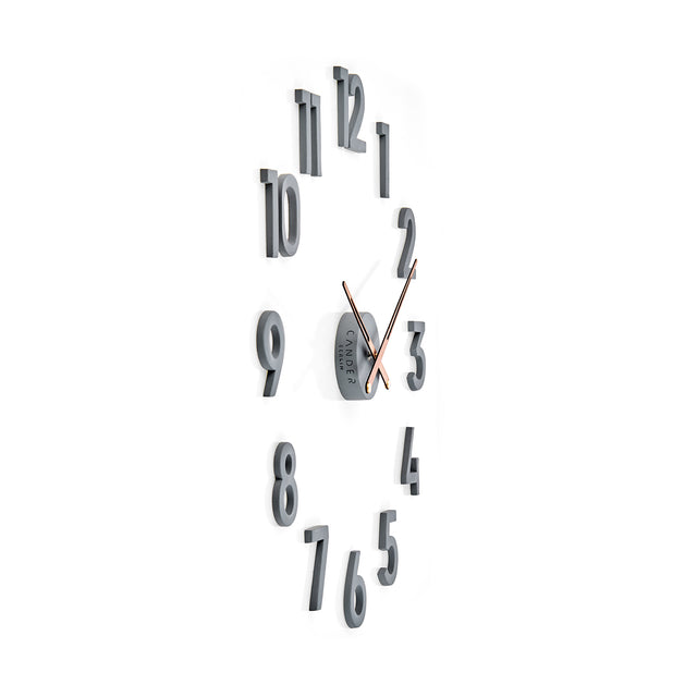 MNU 6280 Lautlose XXL 3D Beton-Wanduhr 100 cm