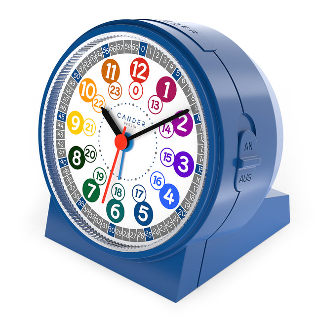 MNU 1030 J Silent children's wall clock and MNU 1009 J children's alarm clock with light