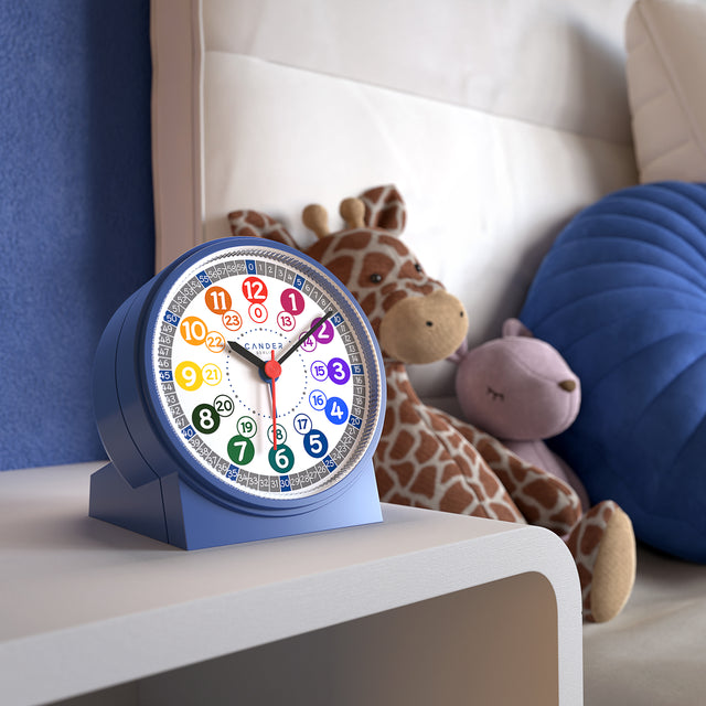 MNU 1030 J Silent children's wall clock and MNU 1009 J children's alarm clock with light