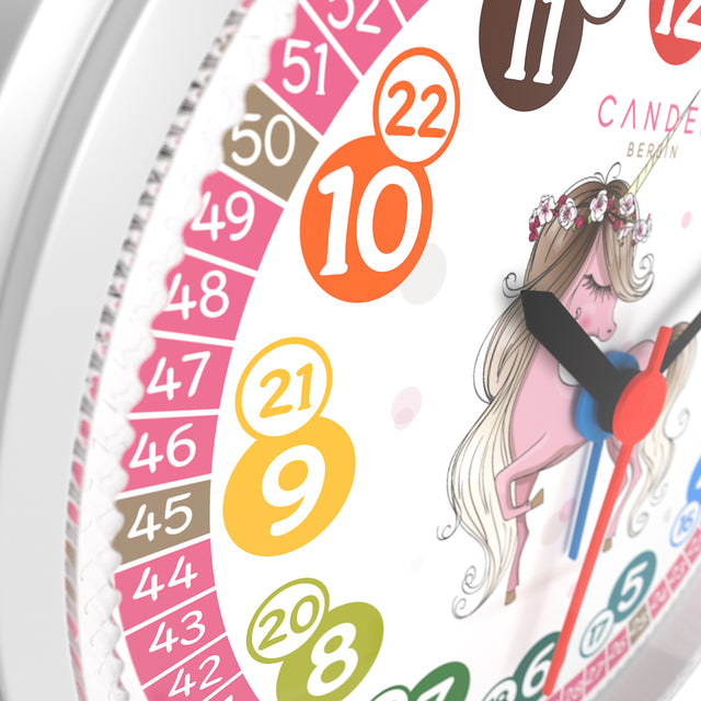 MNU 1709 Silent children's alarm clock unicorn with light and snooze 10.8 cm