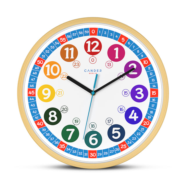 MNU 2430 S Silent children's wall clock 30.5 cm