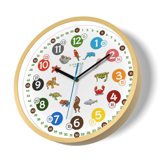 MNU 2430 T Lautlose Kinderwanduhr 30,5 cm