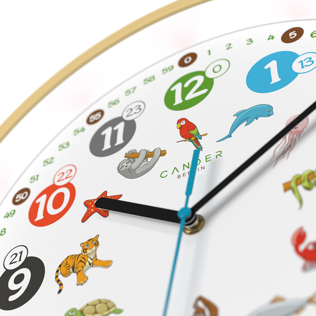 MNU 2430 T Lautlose Kinderwanduhr 30,5 cm