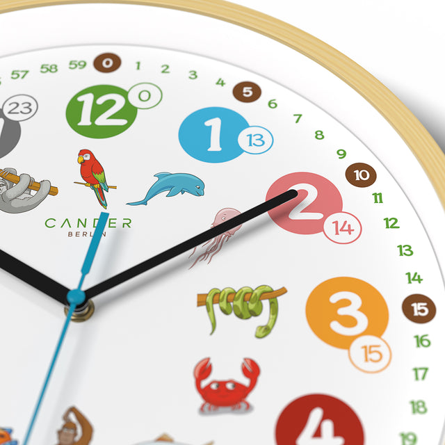 MNU 2430 T Lautlose Kinderwanduhr 30,5 cm