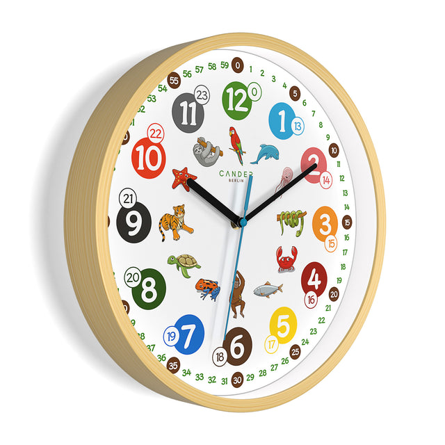 MNU 2430 T Lautlose Kinderwanduhr 30,5 cm