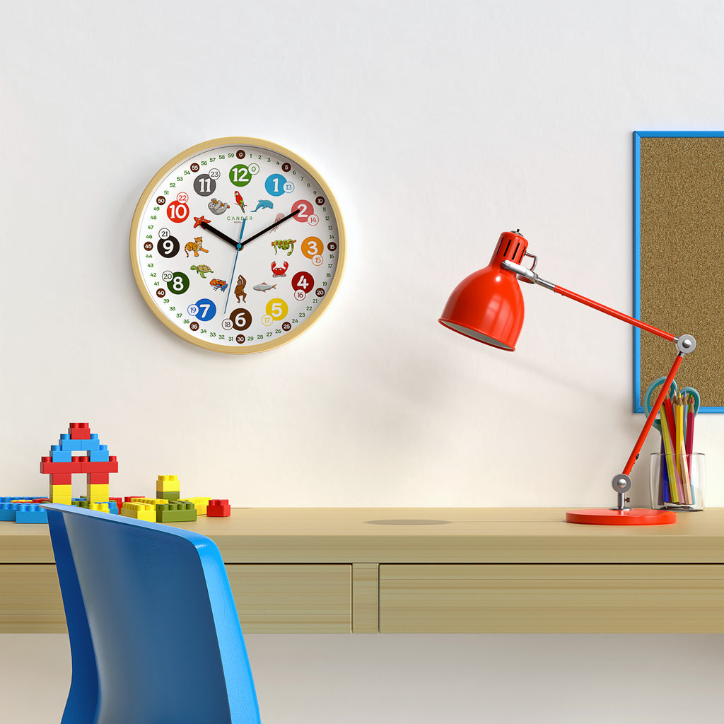 Eenhoorn stille wandklok voor de kinderkamer, voor meisjes en jongens, geruisloos, zonder tikkende geluiden Eenhoorn stille wandklok voor de kinderkamer, voor meisjes en jongens, geruisloos, zonder tikkende geluiden