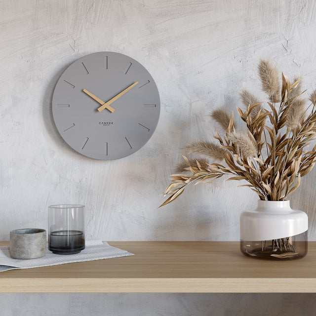 MNU 2530 G Silent MDF wall clock 30 cm