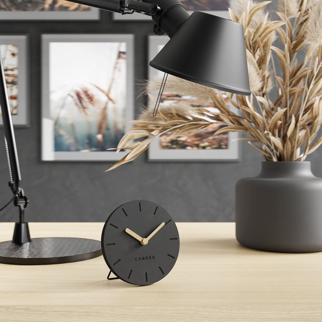 MNU 2612 S Silent MDF table clock 12 cm