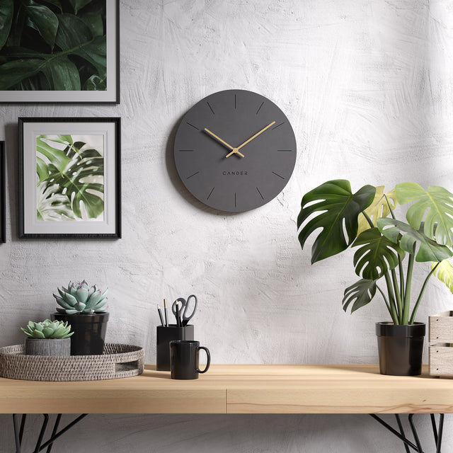 MNU 2630 G Lautlose MDF-Wanduhr 30 cm