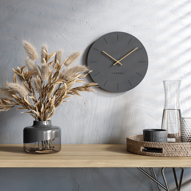 MNU 2630 G Lautlose MDF-Wanduhr 30 cm