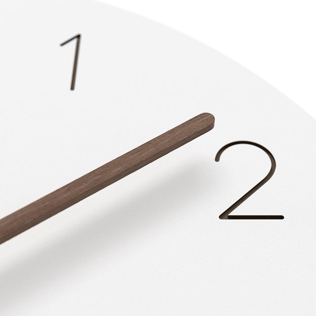 MNU 2630 W Lautlose MDF-Wanduhr 30,5 cm