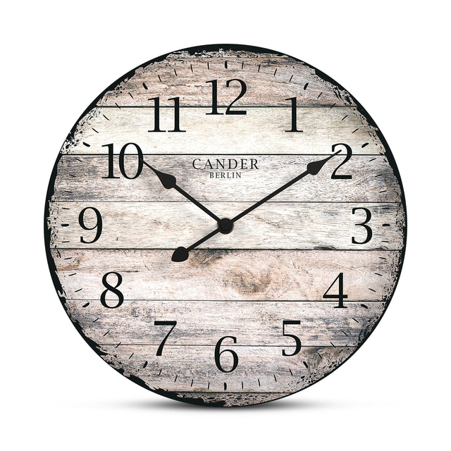 MNU 7330 Silent MDF wall clock 30.5 cm