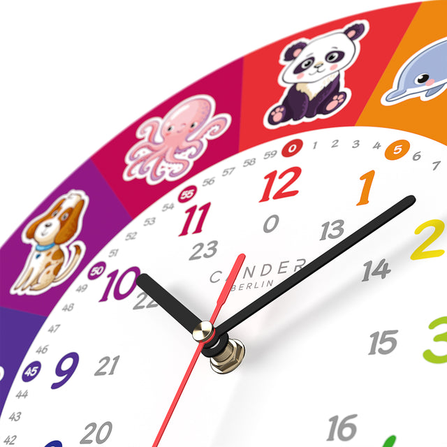 MNU 7930 T Lautlose Kinderwanduhr 30,5 cm