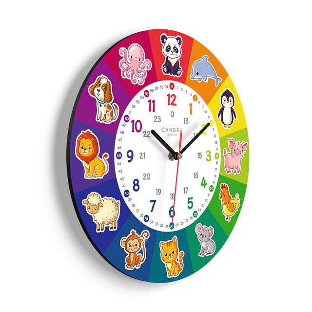 MNU 7930 T Lautlose Kinderwanduhr 30,5 cm