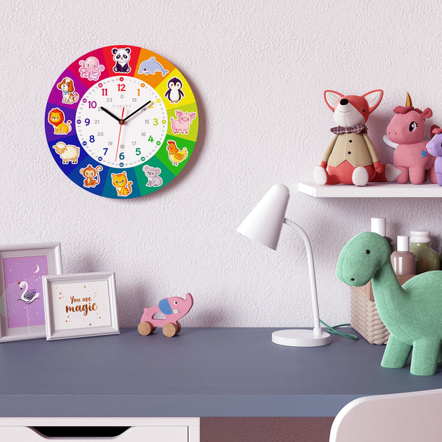 MNU 7930 T Silent children's wall clock 30.5 cm