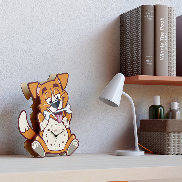 MNU 9030 children's wall clock dog with pendulum 29.5 cm