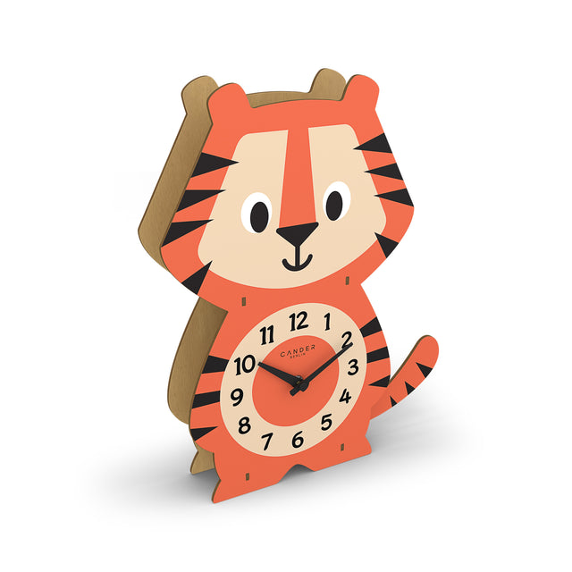 MNU 9330 Lautlose Pendel-Kinderwanduhr Tiger 39 cm
