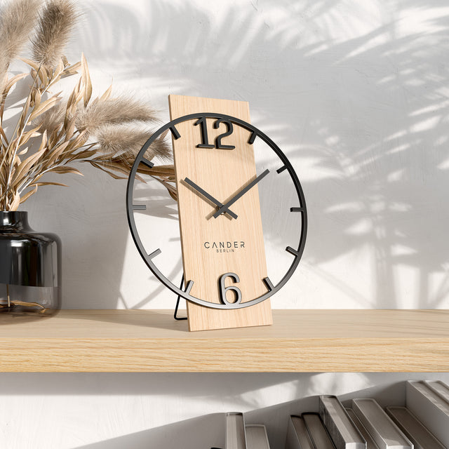 MELORA Lautlose Tischuhr 20 cm