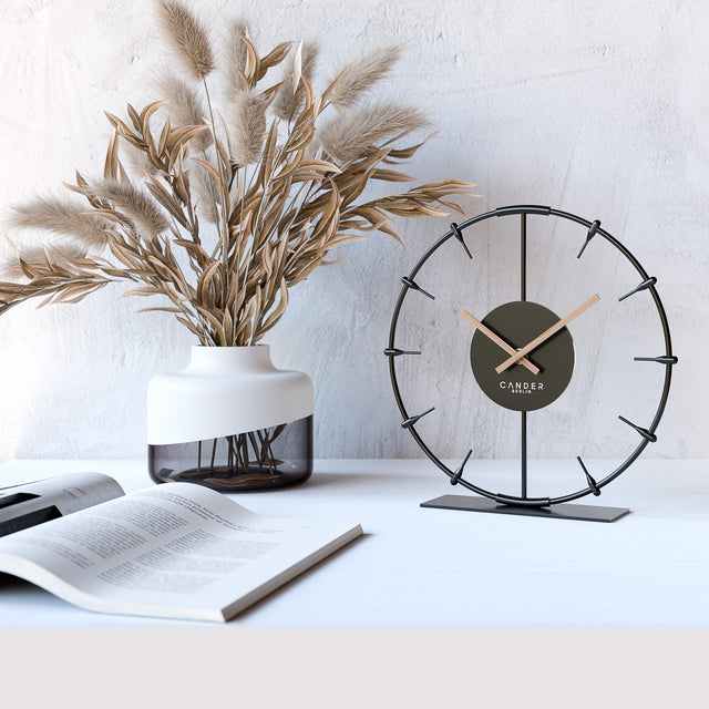 ILMERA Lautlose Tischuhr 22 cm