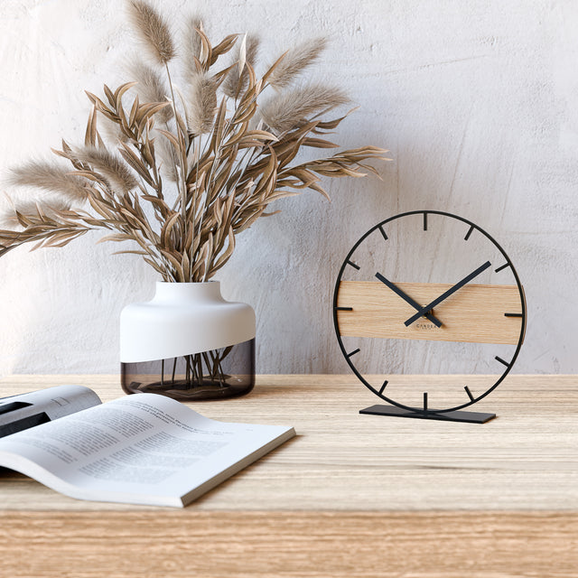 NIVOR Lautlose Tischuhr 18 cm