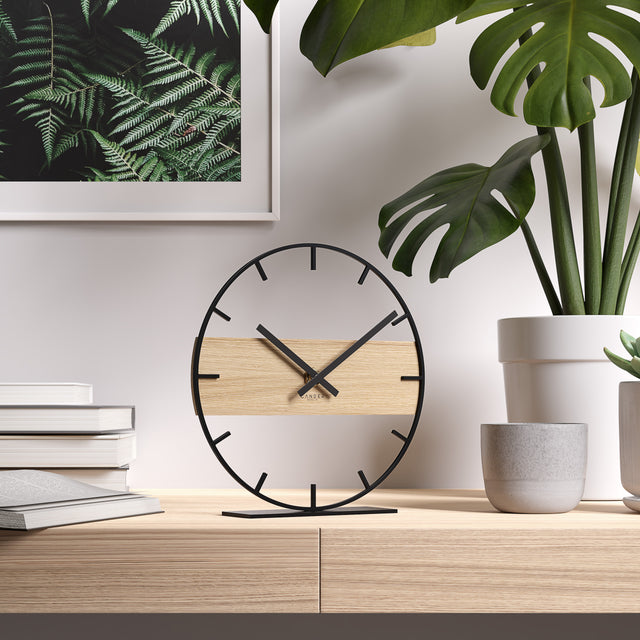 NIVOR Lautlose Tischuhr 18 cm