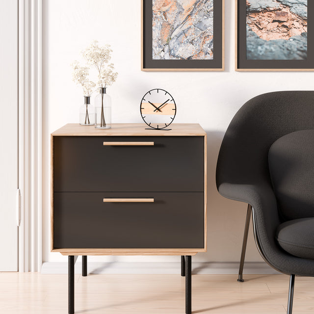 NIVOR Lautlose Tischuhr 18 cm