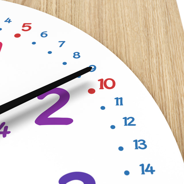 MNU 11330 Silent wooden children's wall clock 30.5 cm