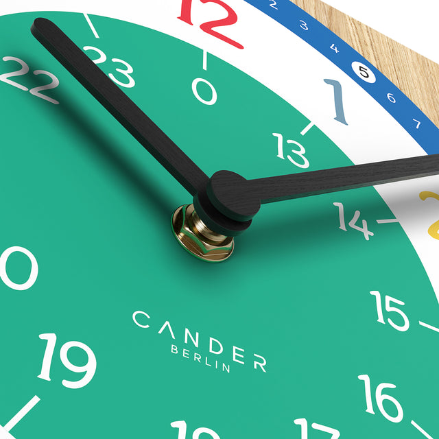 MNU 11330 Silent wooden children's wall clock 30.5 cm