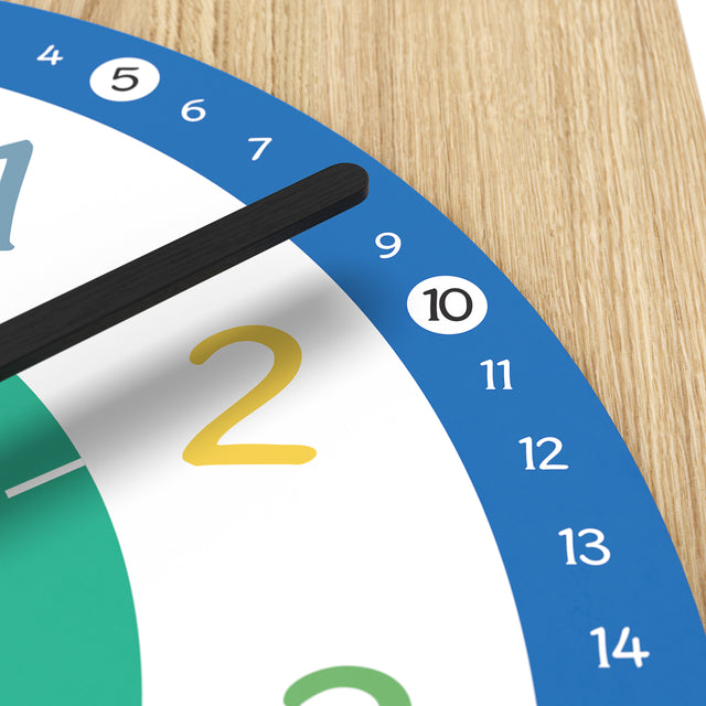 MNU 11330 Silent wooden children's wall clock 30.5 cm