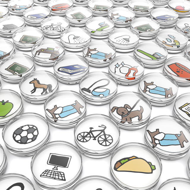 MNU 11930 A Lautlose Kinderwanduhr mit Magnet-Dosen 30 cm