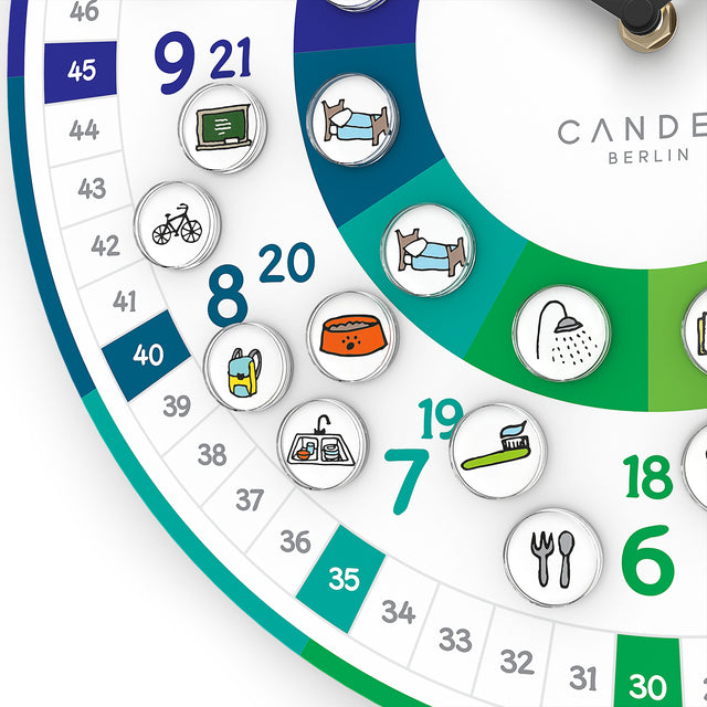 MNU 11930 K Lautlose Kinderwanduhr mit Magnet-Dosen 30 cm